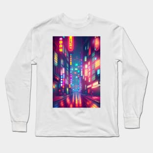 Tokyo Neon Anime Japan Night Street Vibes <3 Long Sleeve T-Shirt